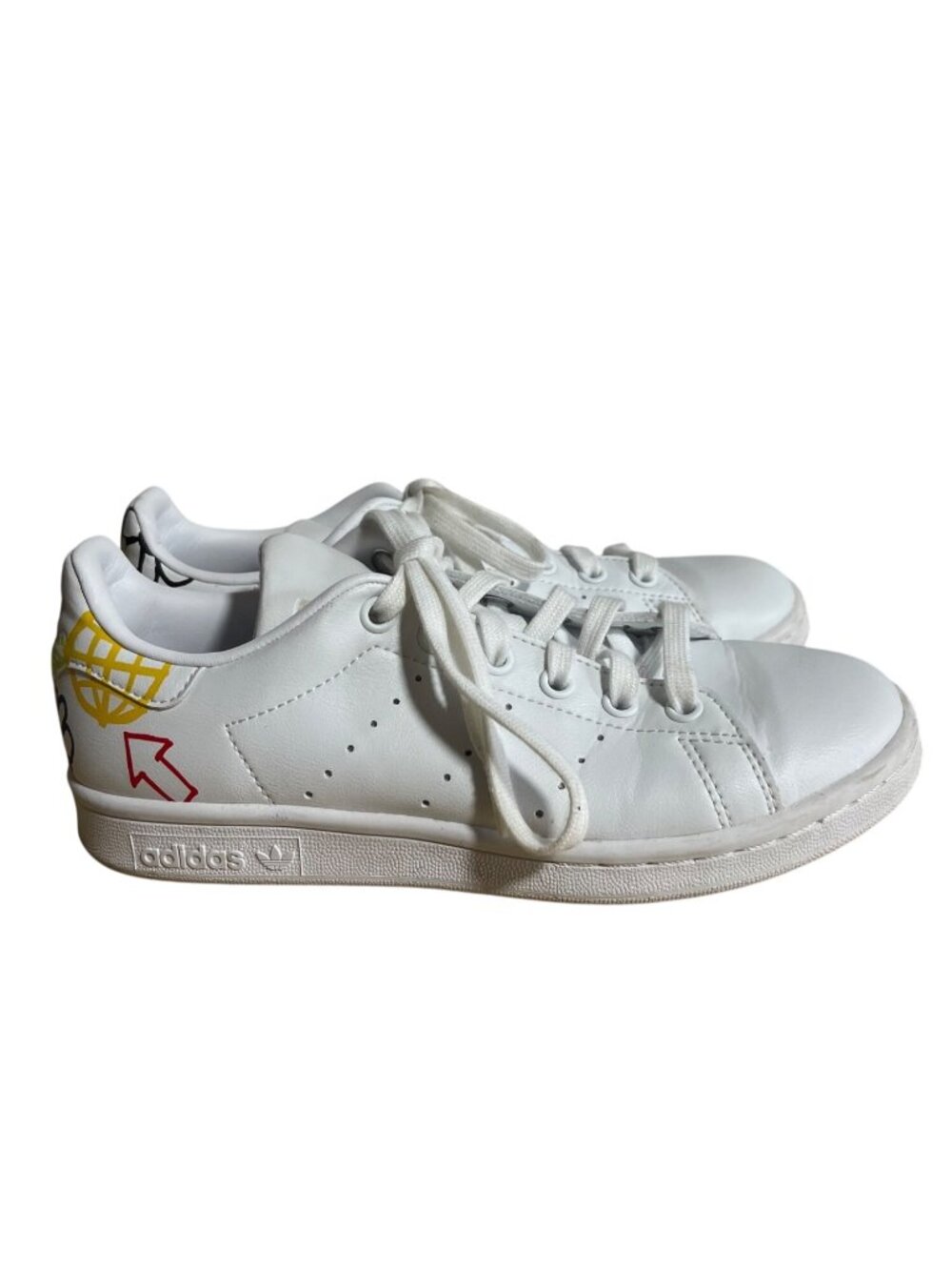 Adidas Stan Smith Cloud White Doodle Sneakers Womens Size 6